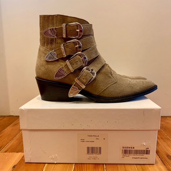 Toga Pulla Western Buckle Boot Sz 38 